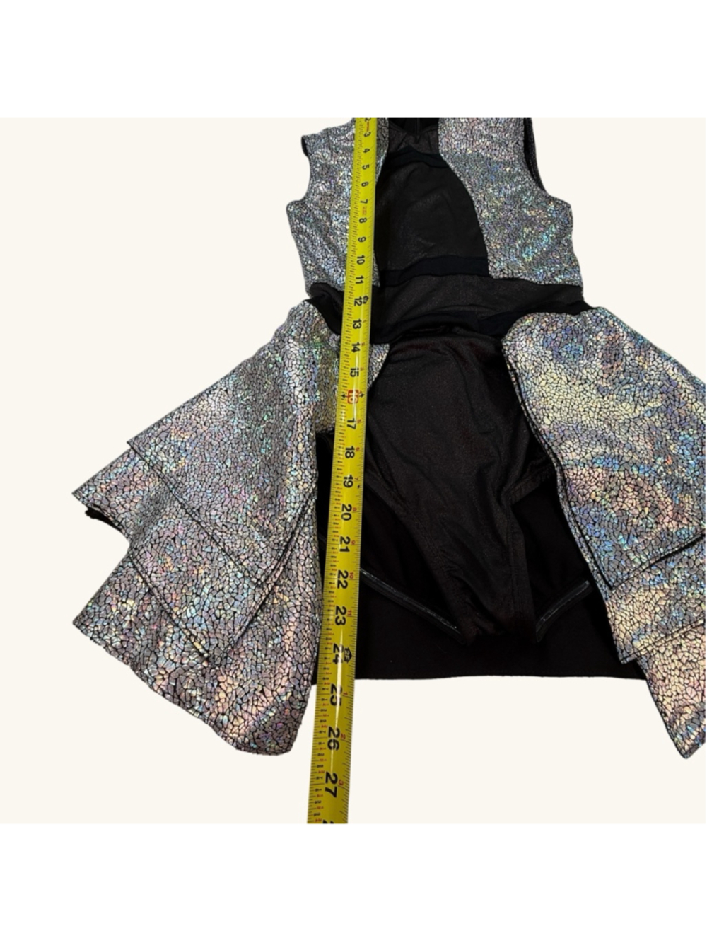 Tenth House Dance Costume Dress Black Silver Holographic Contemporary Jazz Adult - Picture 7 of 10